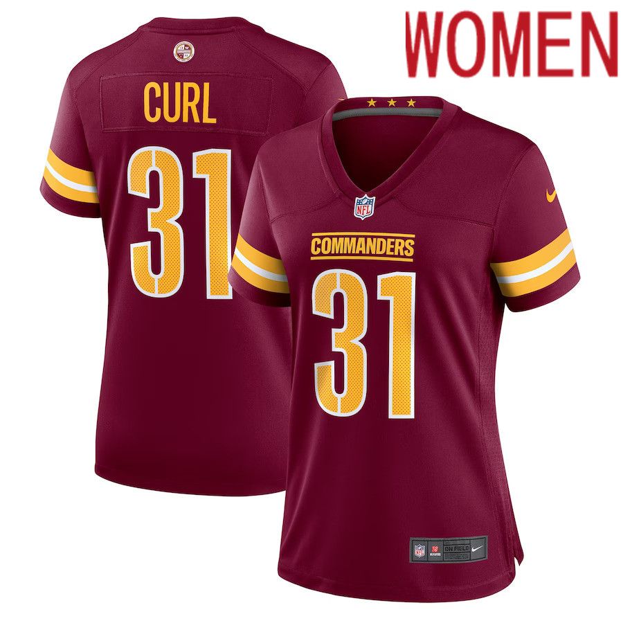 Women Washington Commanders #31 Kamren Curl Nike Burgundy Player Game NFL Jersey